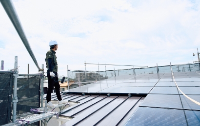 カバー工法の工事作業の様子