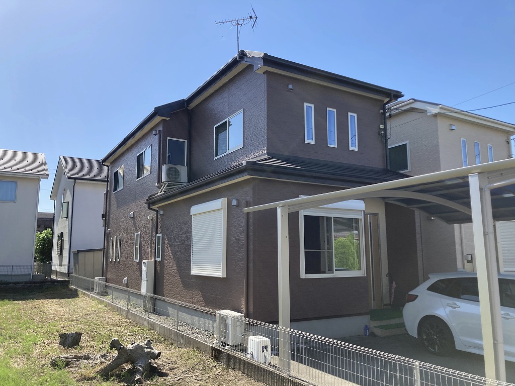 【北方町　Ｆ邸】　外壁塗装-アステックフッ素遮熱-　屋根カバー工法-ニチハ　横暖ルーフαs-　ベランダ防水FRP